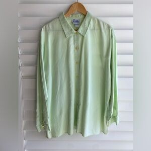 Lilly Pulitzer Women’s  Light Green Casual Linen Blouse